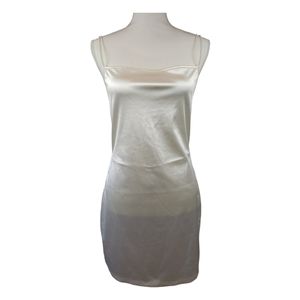 H & M Slip Dress NWT Size Large in Ivory-Cross Straps, Low Back